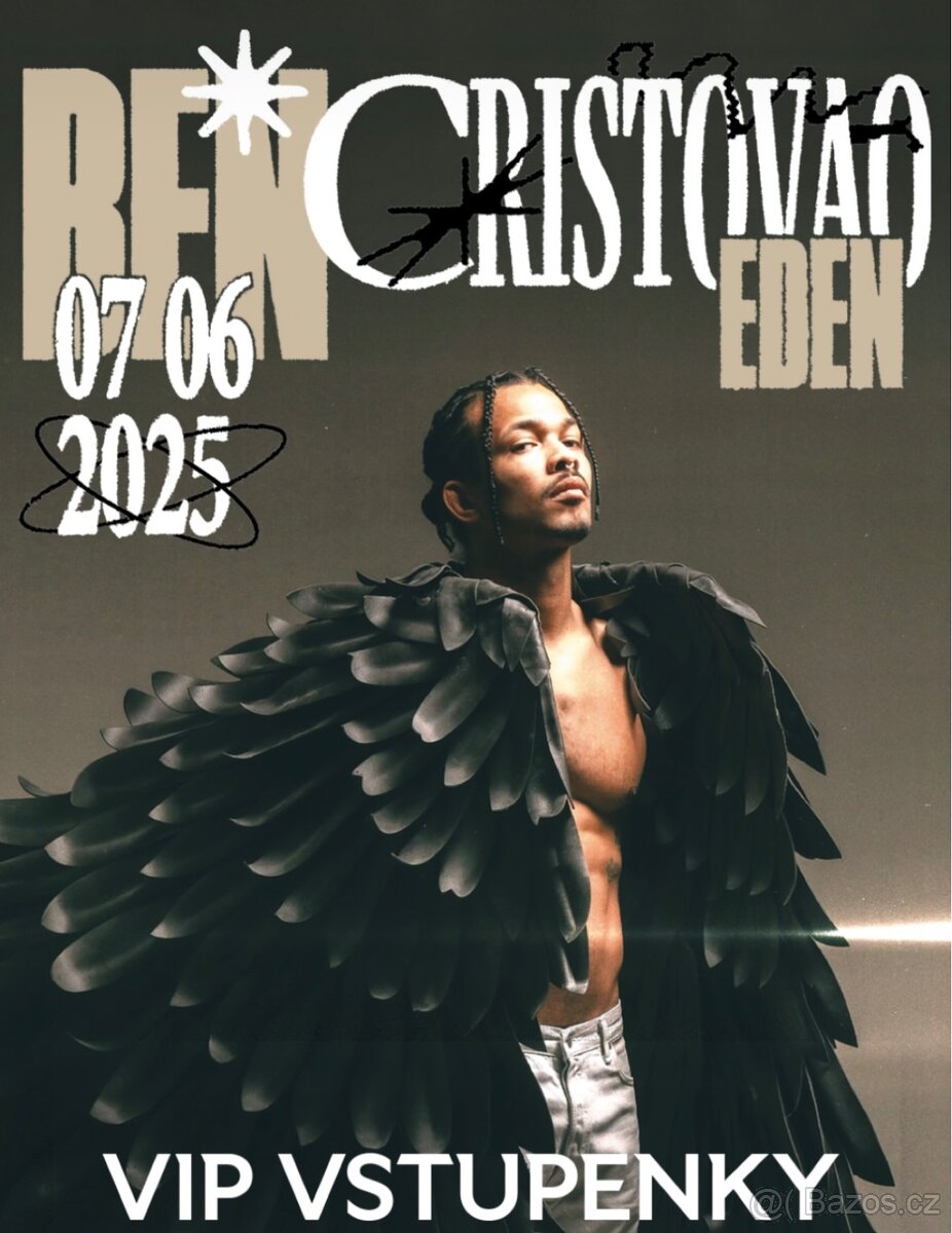 Ben Cristovao 7.6 - 2xVIP sezení Legenda klub 2200 Kč/ks