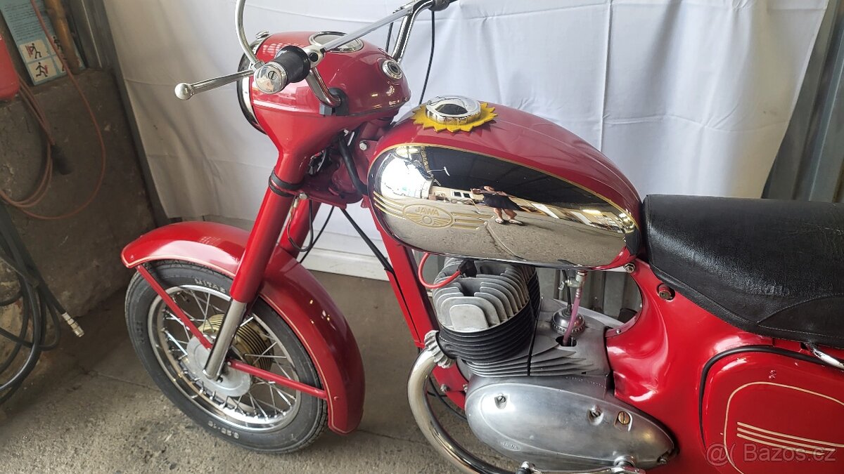 Jawa 350 -Kývačka s TP- bílé značky