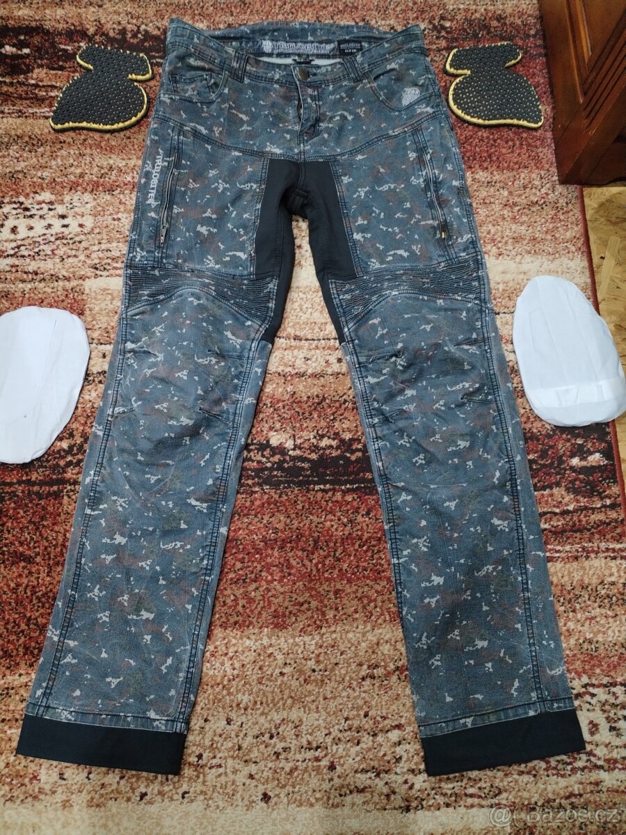 Prodám kalhoty na moto Trilobite digi camo