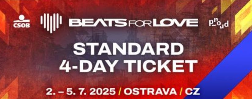 4 denní vstupenka na Beats For Love