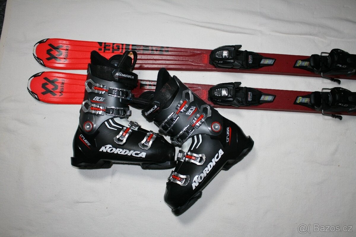 lyže volkl race Tiger 160 cm , lyžáky Nordica