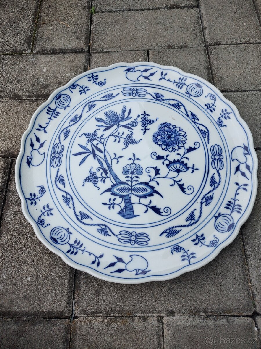 Český cibulák talíř dortový 31 cm