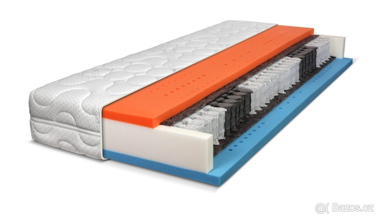 Luxusní taštičková matrace, 110x200, NOVÁ, Záruka