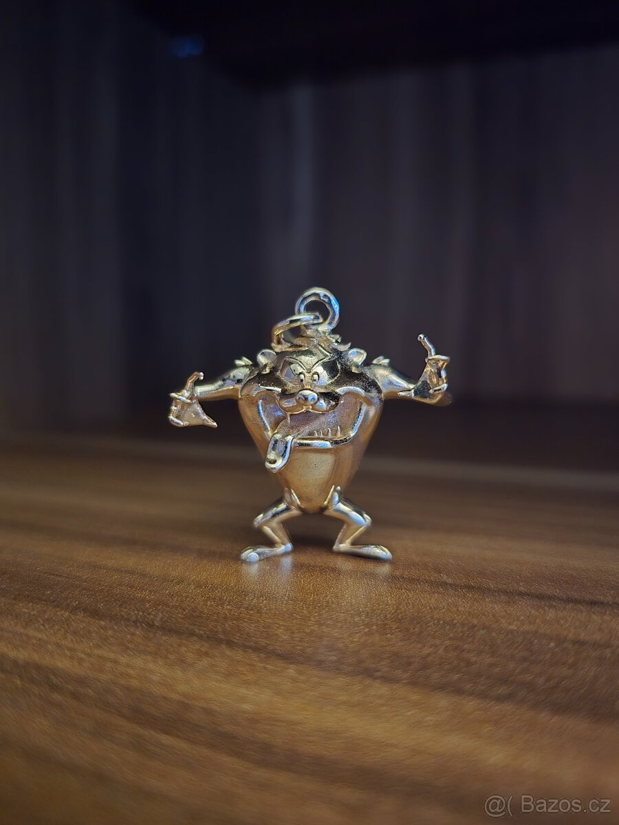 Zlatý přívěsek Looney toons Taz