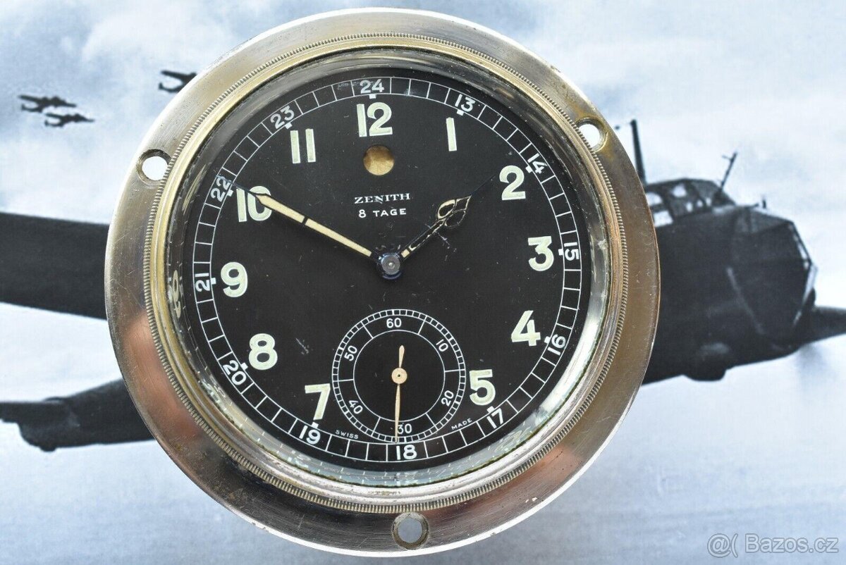 Palubní hodiny ZENITH z Messerschmittu Luftwaffe