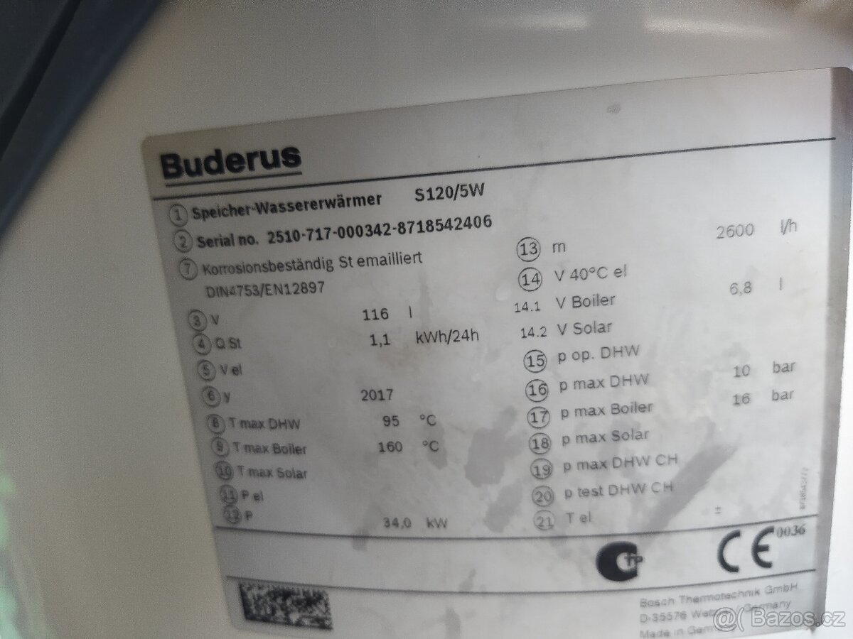 Zásobník Buderus 120l