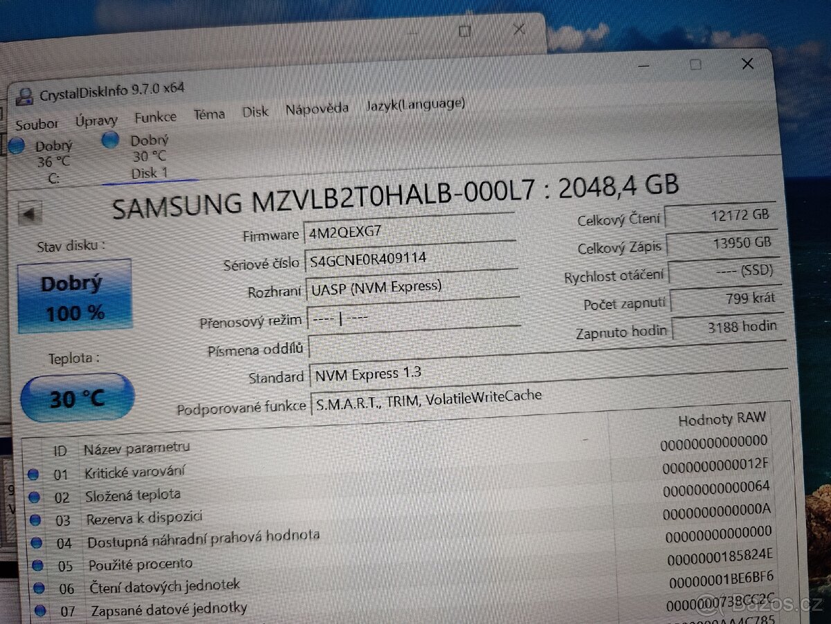 SSD M2 nvme 2280 Samsung 970 Evo 2tb OEM verze
