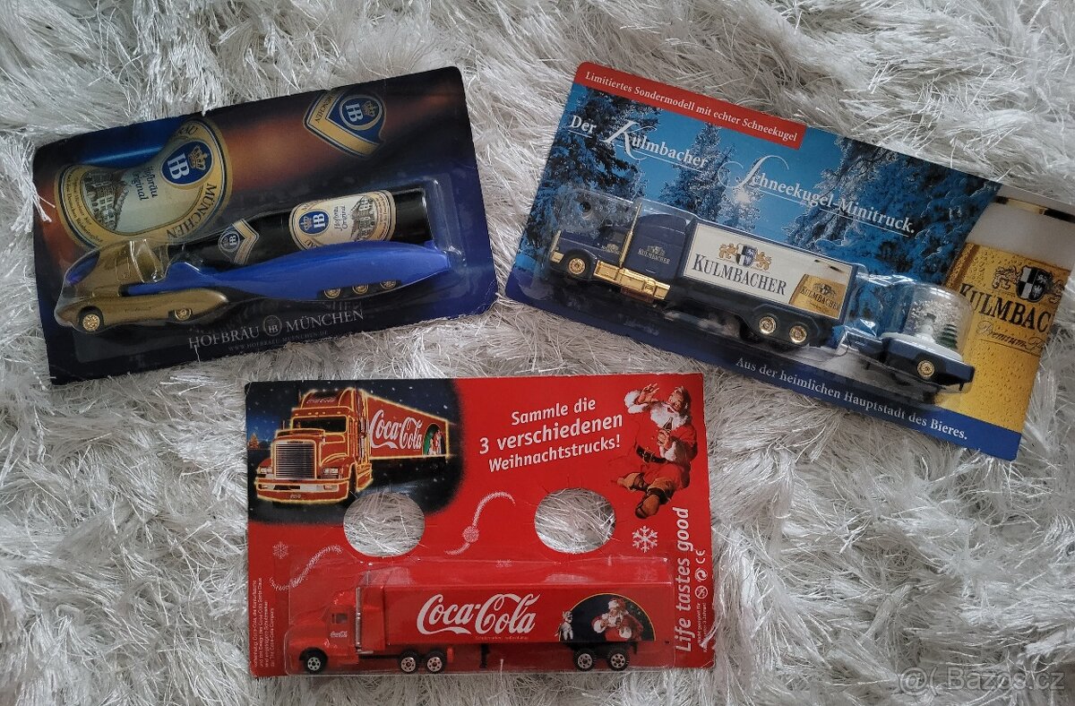 Model kamionu Coca-Cola Santa Claus Vánoce, sněhulák
