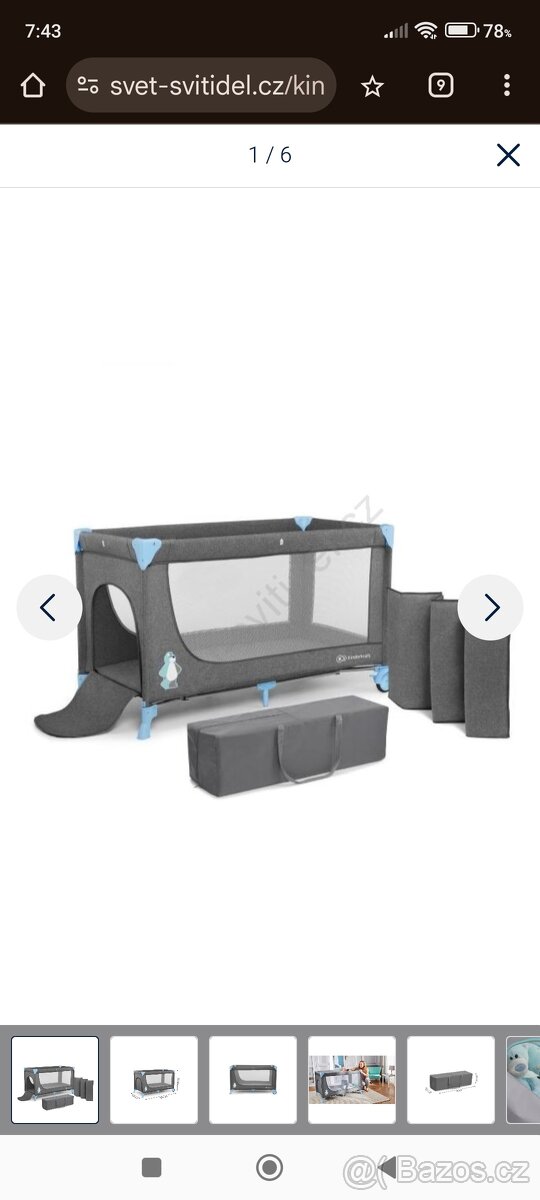 Mobilní postýlka Kinderkraft Joy