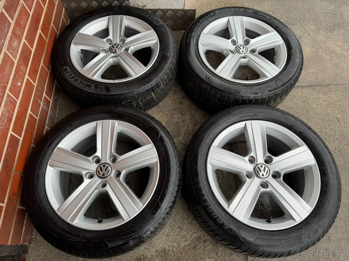 Alu 16" 5x112, orig. VW DOVER + zimní 65% G7