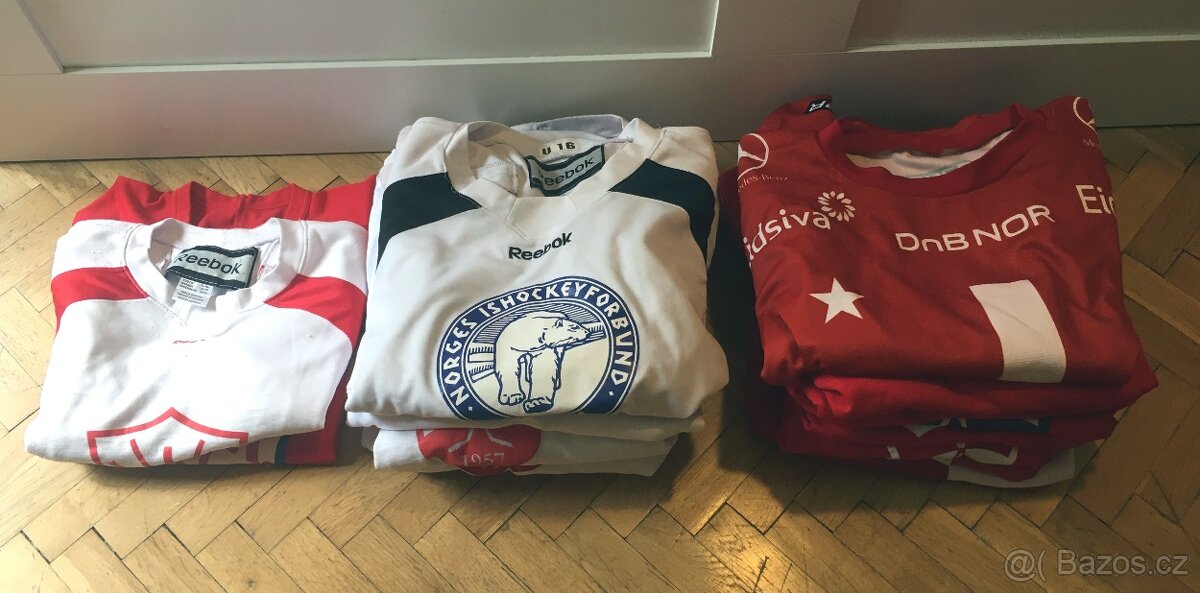 Hokejové dresy Bauer, CCM, Reebok