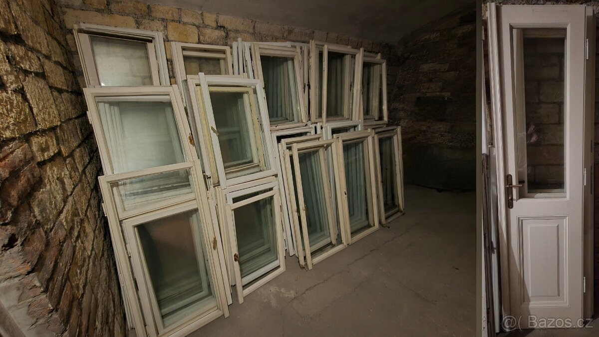🪟 Dřevěná OKNA 100ks a DVEŘE 🚪