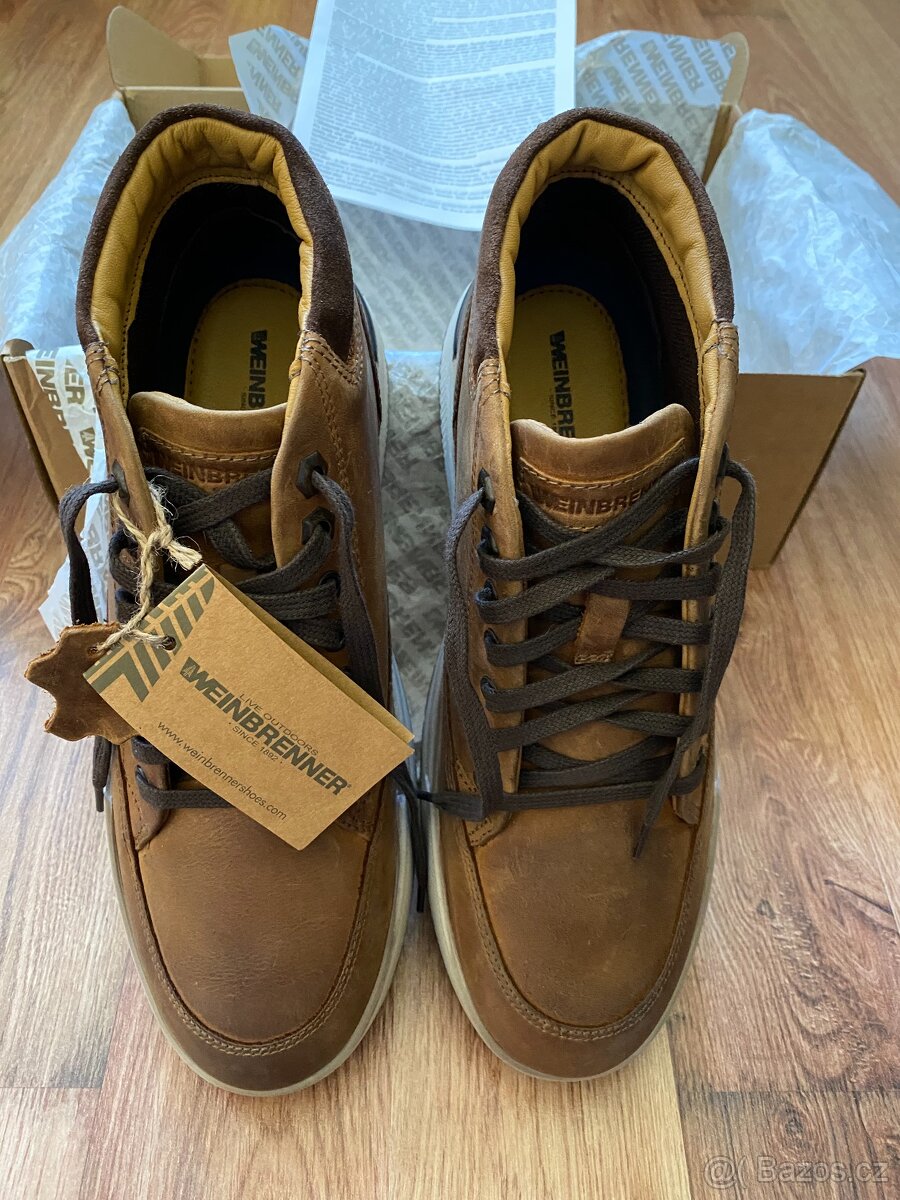 Nové pánské kožené podz./zimní boty Weinbrenner - č. 42