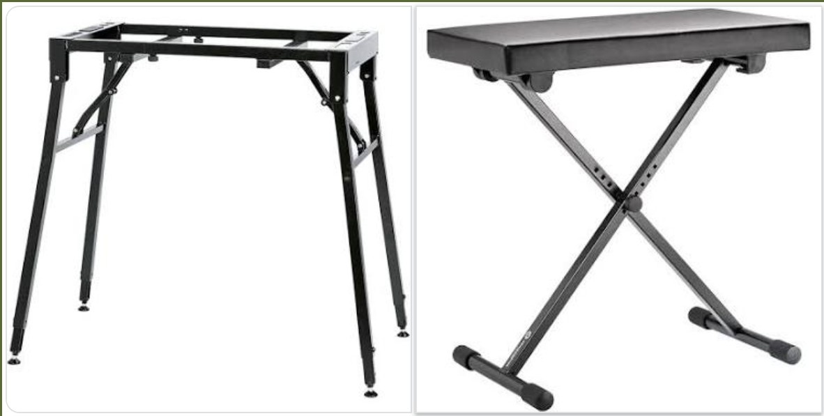 K&M 14065 + K&M 18950 – profi stolička a stojan na klávesy