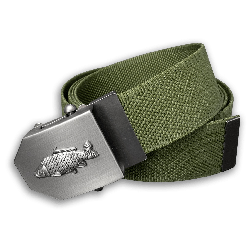 Opasek dárkový rybářský Kapr 4 cm - olivový