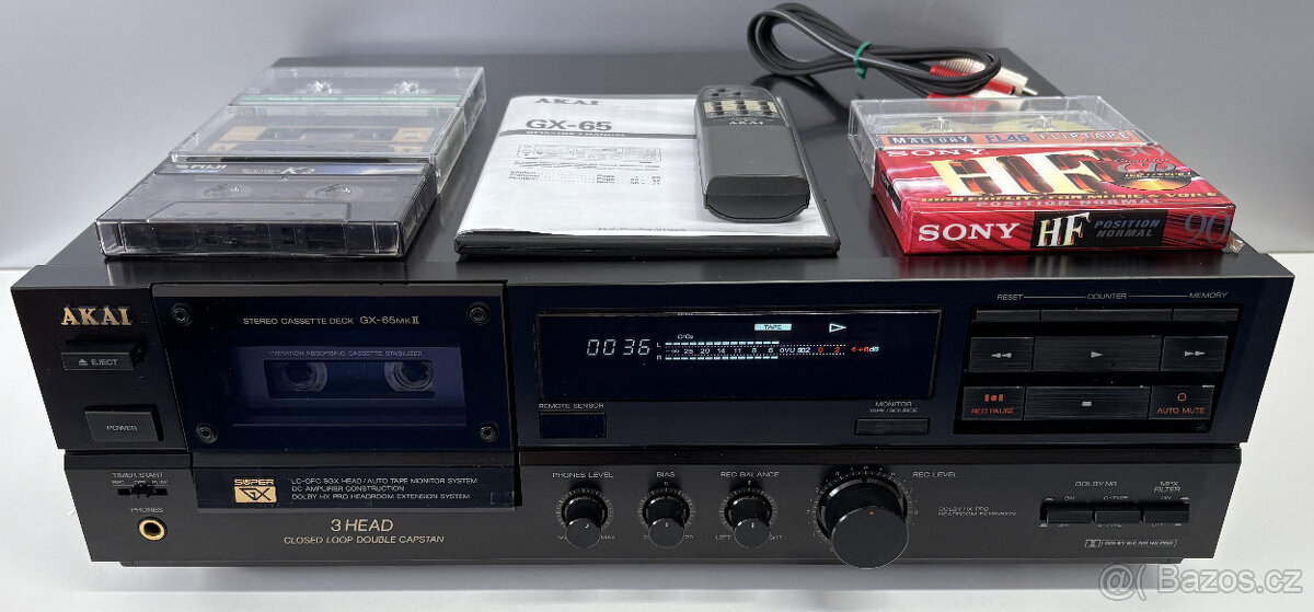 AKAI GX-65 Cassette Deck/HX-PRO/Dolby B-C/3 Heads