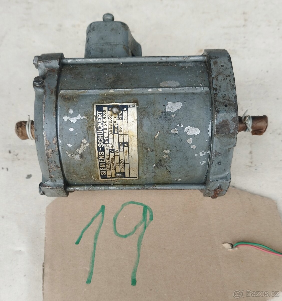 Motor Siemens - 75W - 380/220V - ø hřídele 2x9 mm