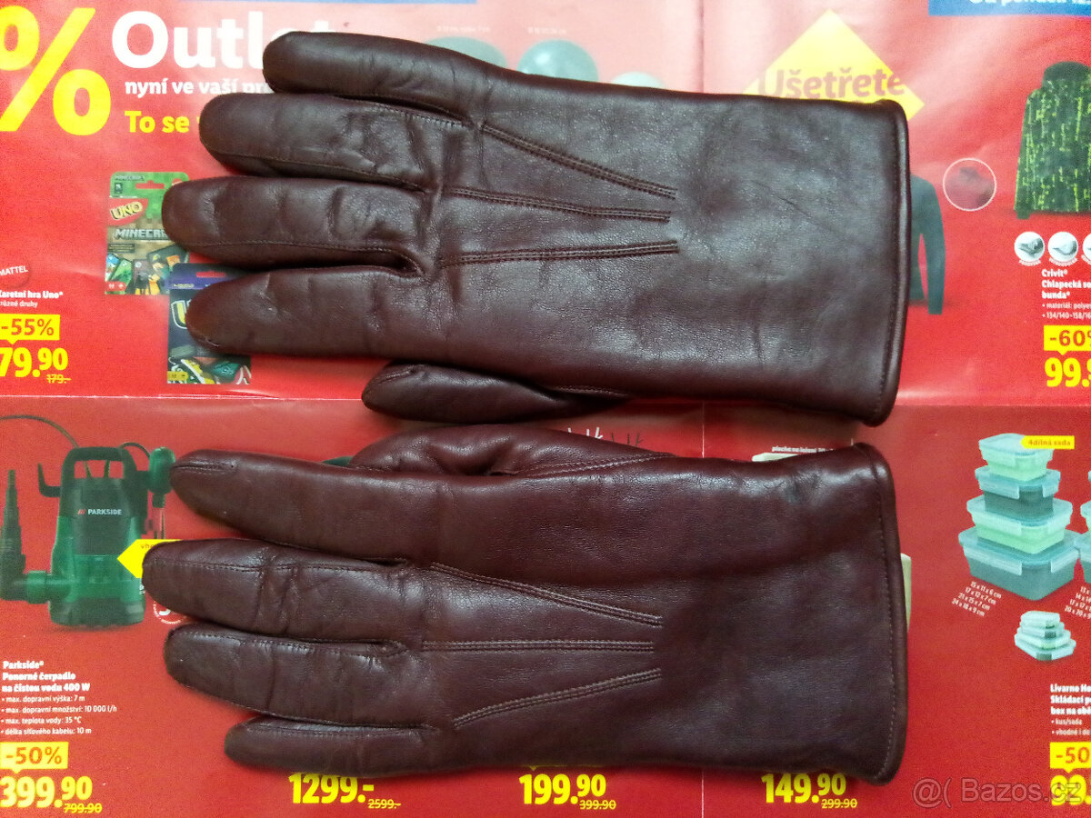 Rukavice kožené zimní s beránkem