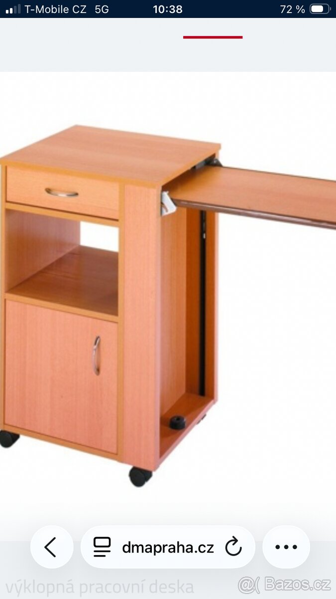 Polohovací noční stolek k posteli