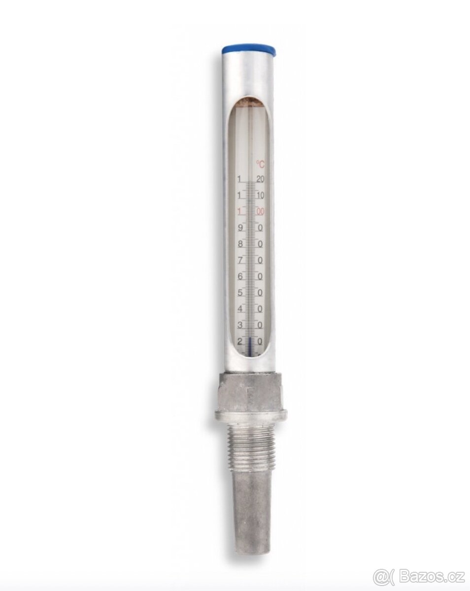 Nový TEPLOMĚR do150 stupňů C, závit 3/4"