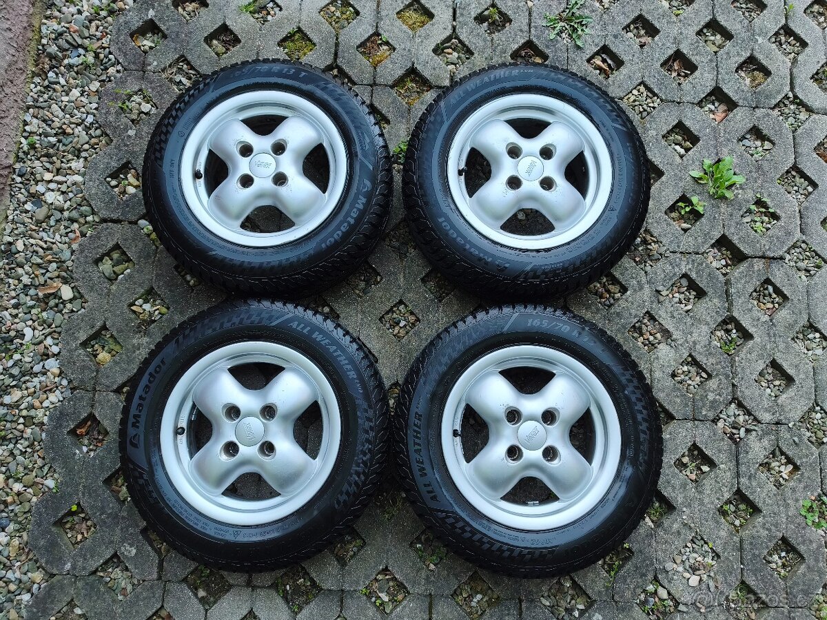 Celoroční pneu 165/70 R13 i s ALU Ronal Votex