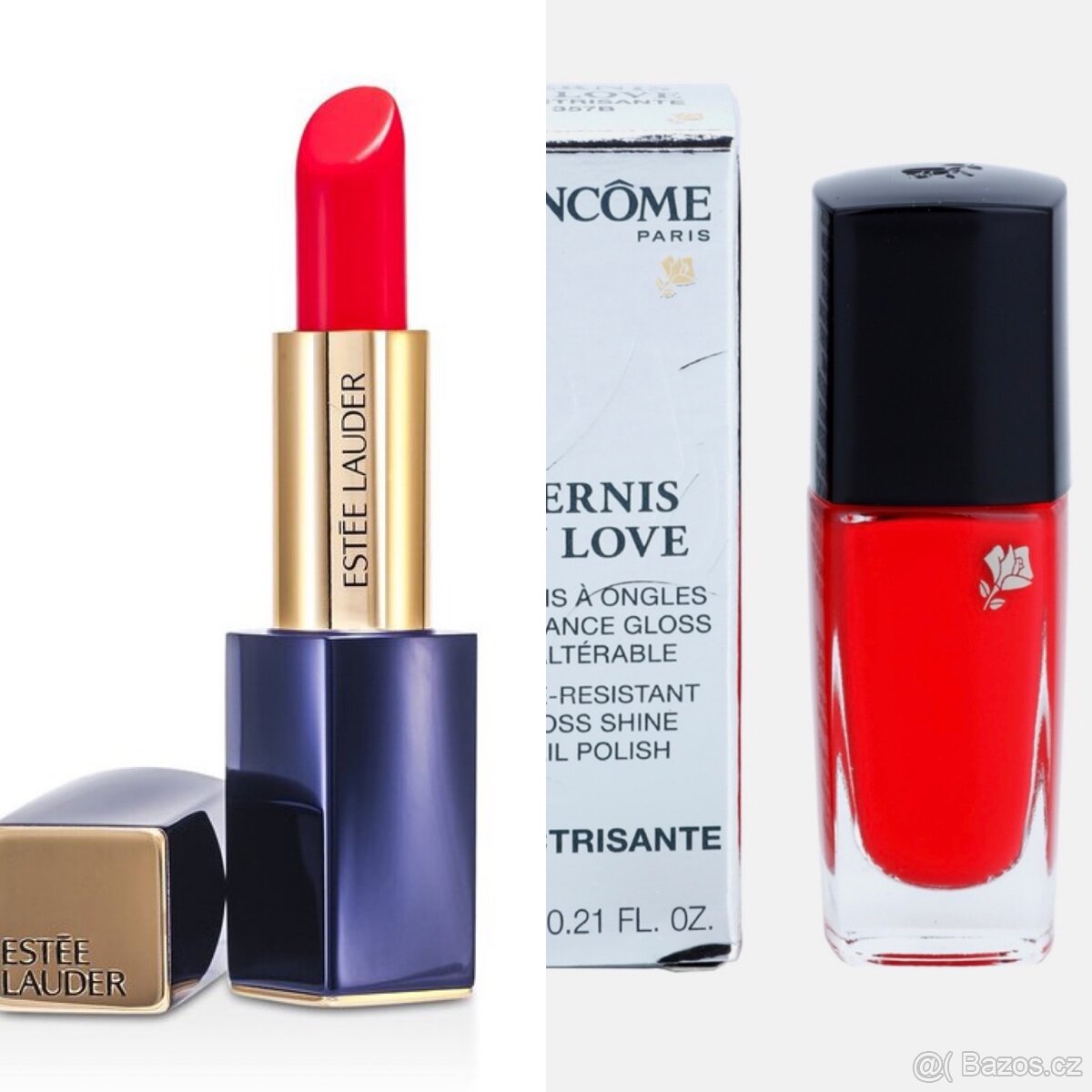 Rtěnka Estee Lauder + lak lancome