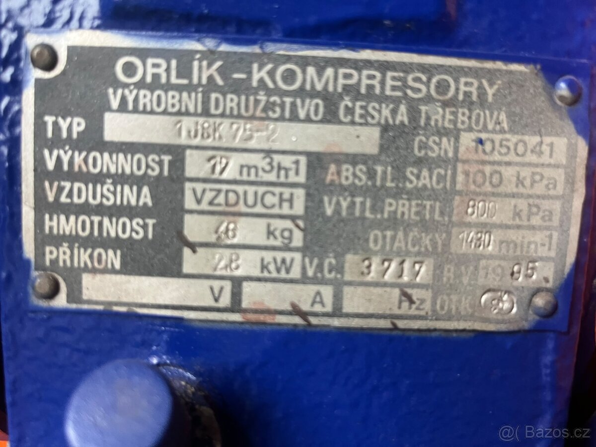 Pístové kompresory Orlík – více kusů