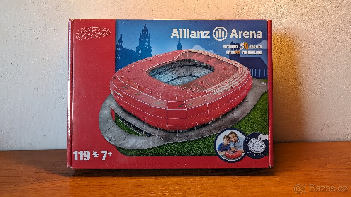 3D Puzzle fotbalový stadion Bayern Mnichov Allianz Arena