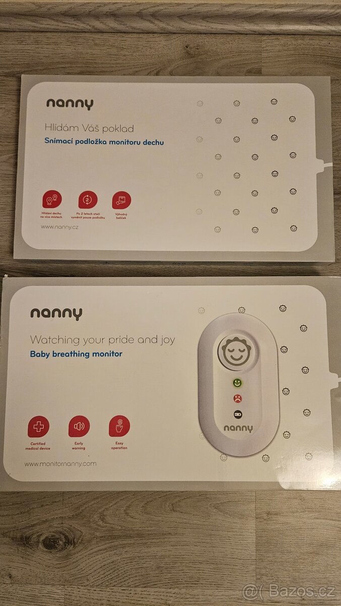 Monitor dechu Nanny BM-02 Jablotron, 2 podložky