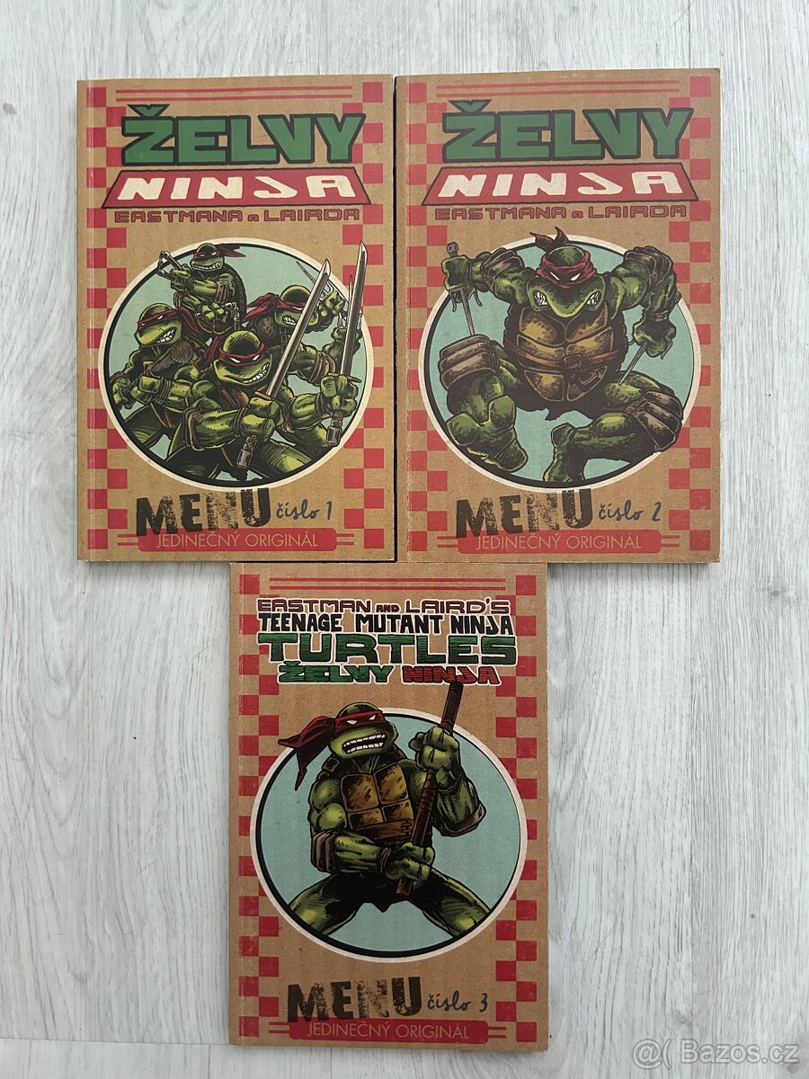 Prodám komiksy Želvy Ninja Menu 1-3: