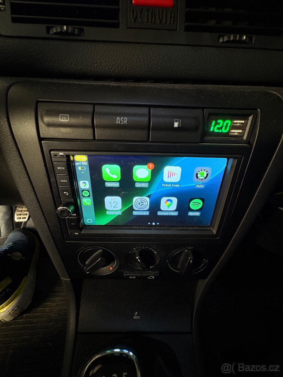 2 DIN rádio - CARPLAY / Android auto