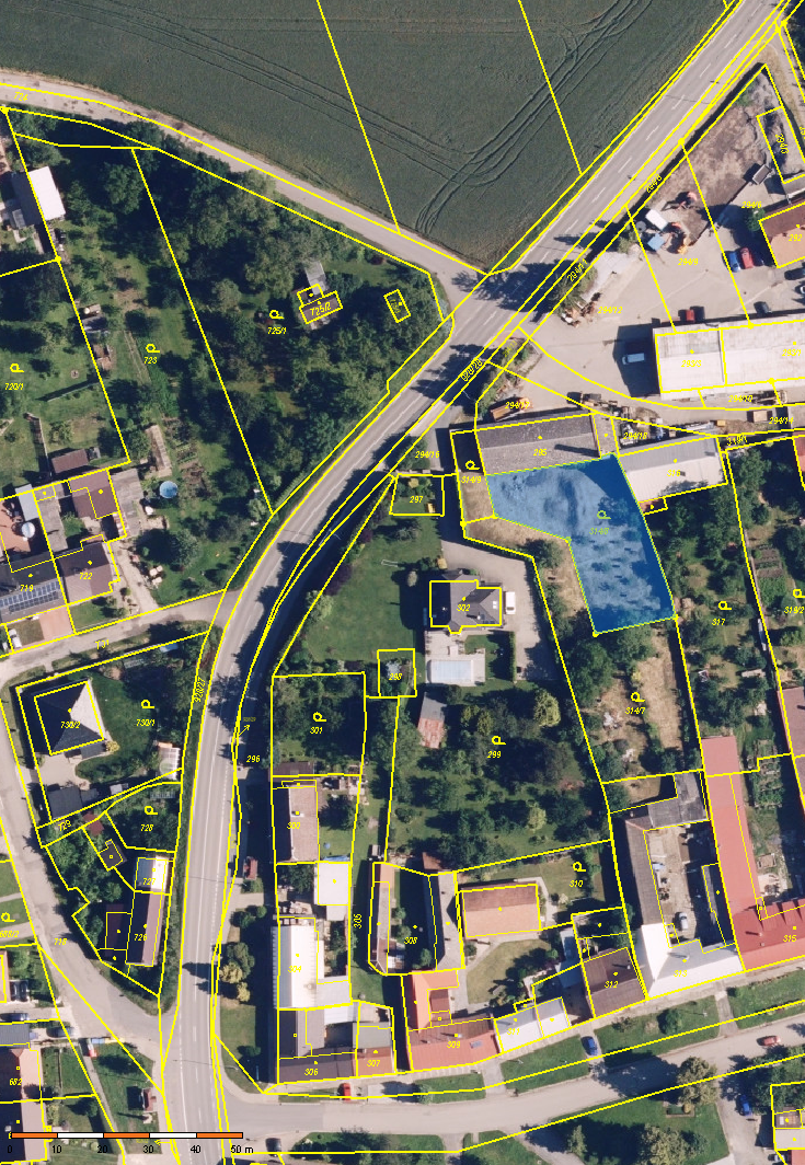 Prodej stavebního pozemku, 800 m2, Charváty, část Drahlov.
