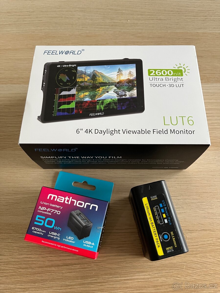 Feelworld monitor LUT6 6" + baterie