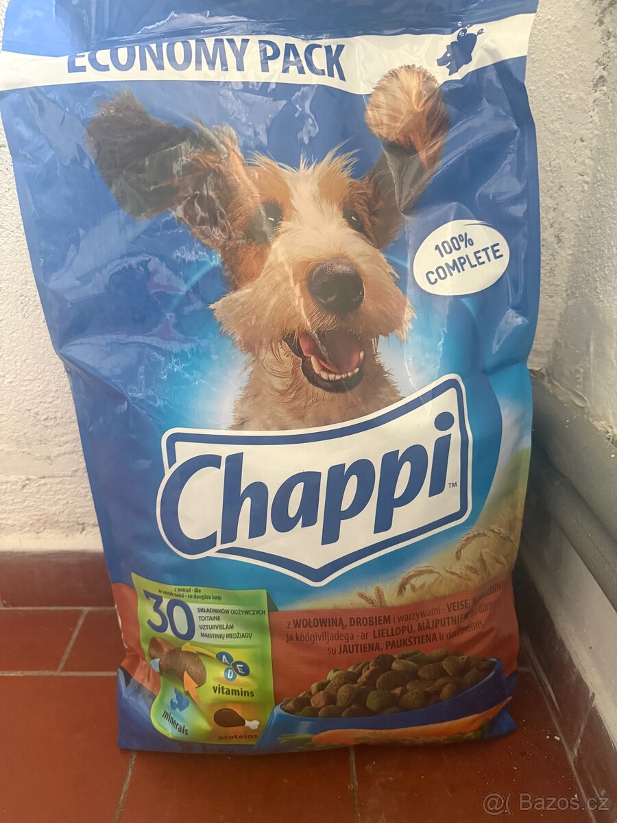 Psí granule 3x 9kg za 1000,-