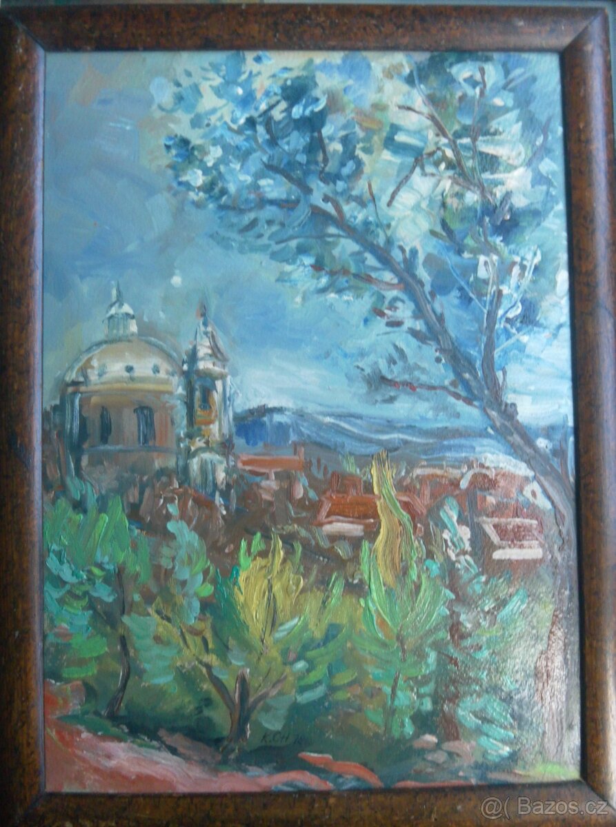 Pražské střechy z Petřína.