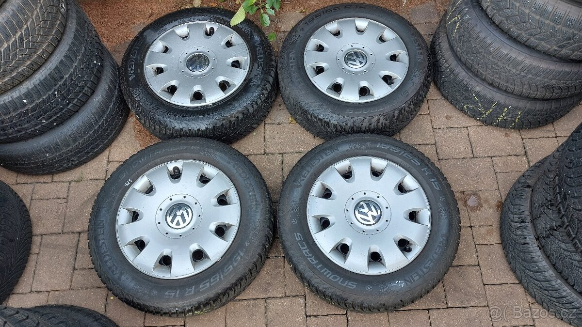 Kola zimní 15", VW, ŠKODA, SEAT, 5x112mm, pneu 195/65/15