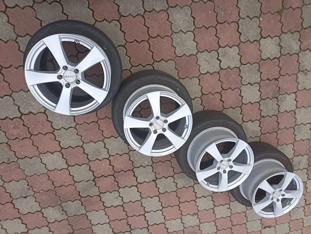 Alu kola 8x18, ET43, 5x112, s pneu 245/45 R18 96W.