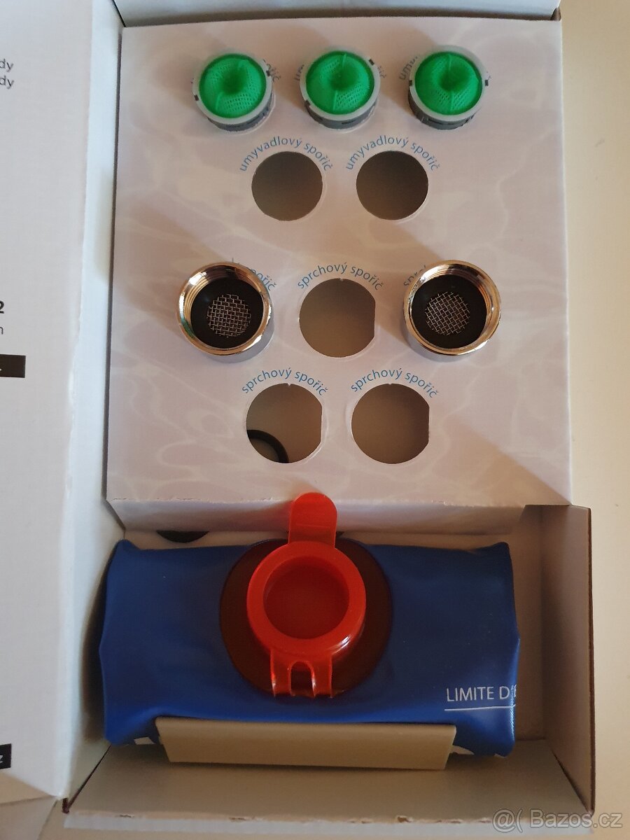 Sada spořičů vody - perlátory, sprchové spořiče a další