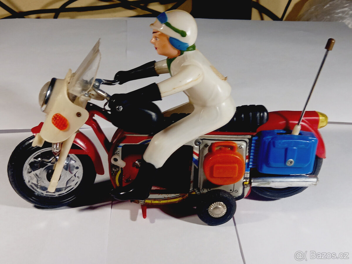 čínská hračka motorka z 60.let