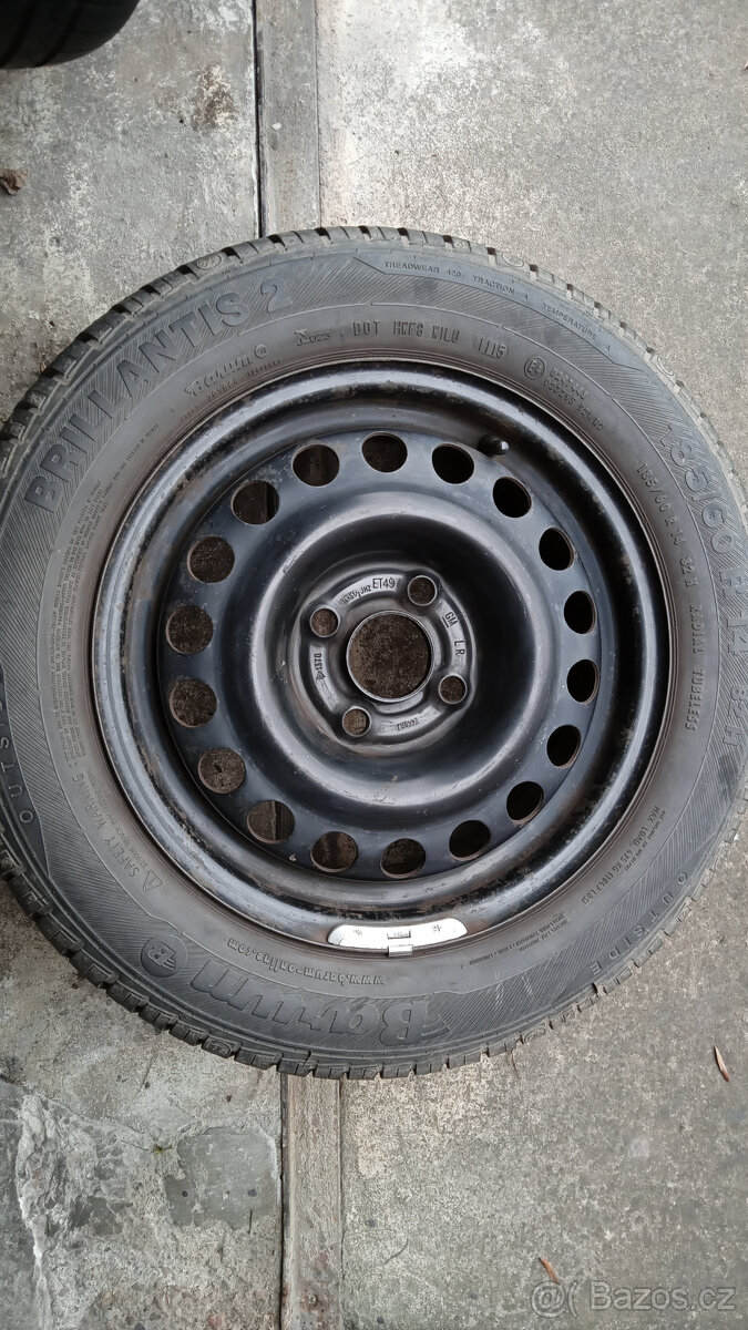 Disky s letními pneu 5,5jx14 a 5Jx13