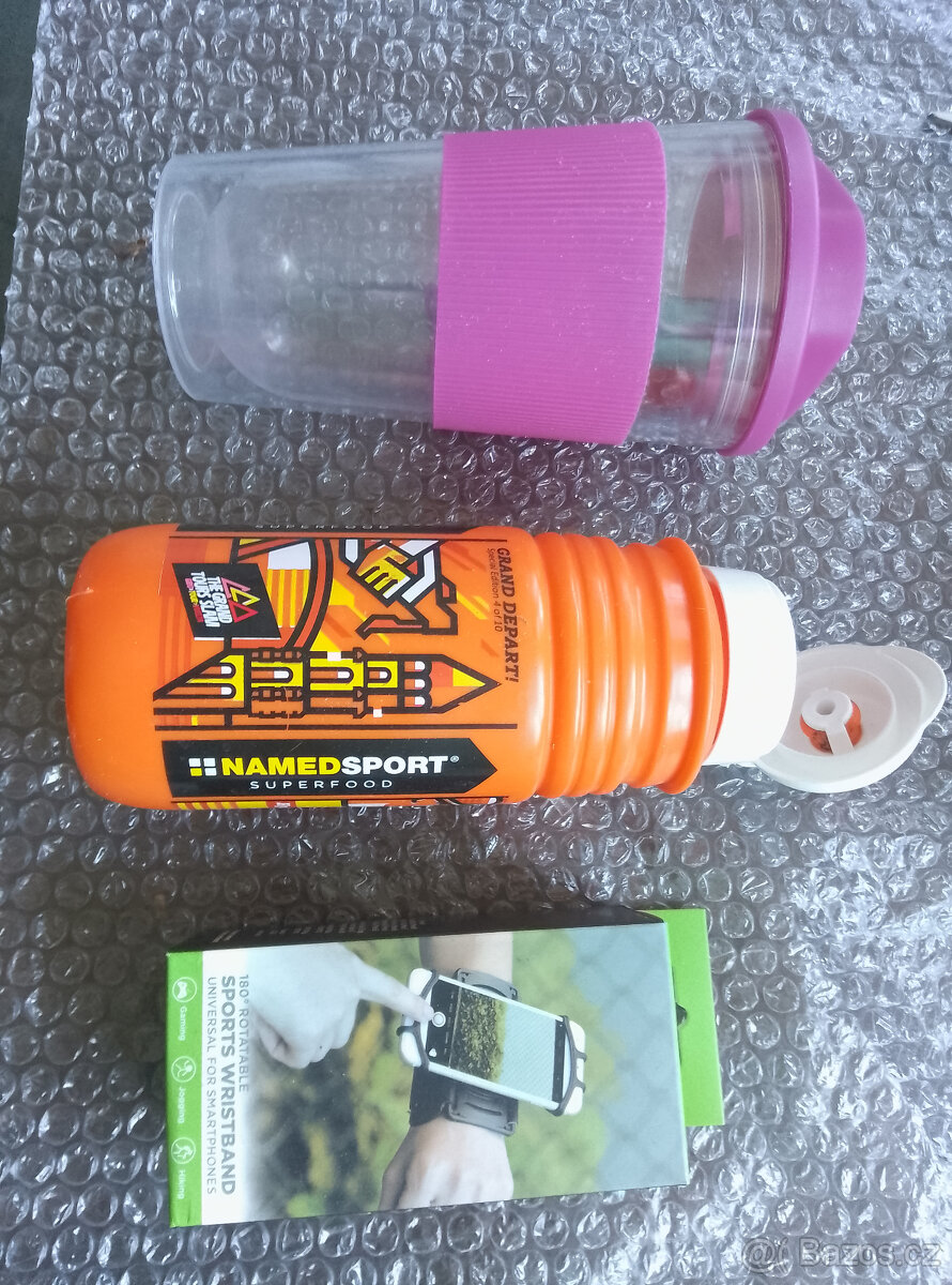 Otocny držák mobilu na ruku/zápěsti + Shaker + Bidon