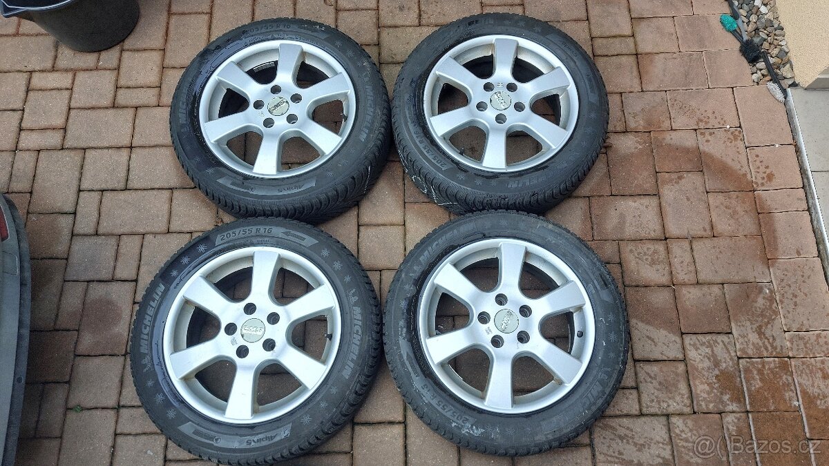 ALU zimní 16", VW, ŠKODA aj, rozteč 5x112mm, pneu 205/55/16