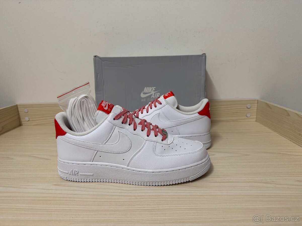 Nike Air Force 1 '07 Patterned Red Laces vel.44,5/29cm
