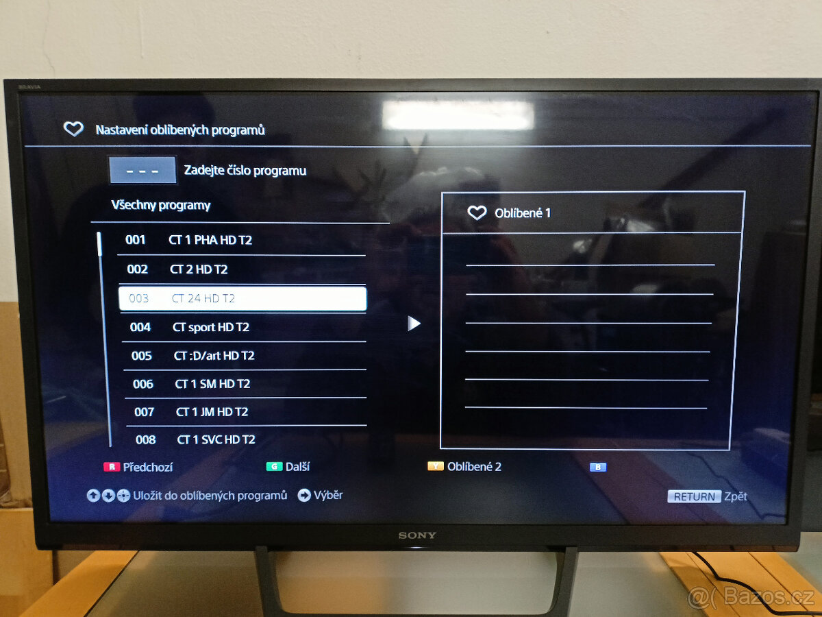 Prodám televizi SONY