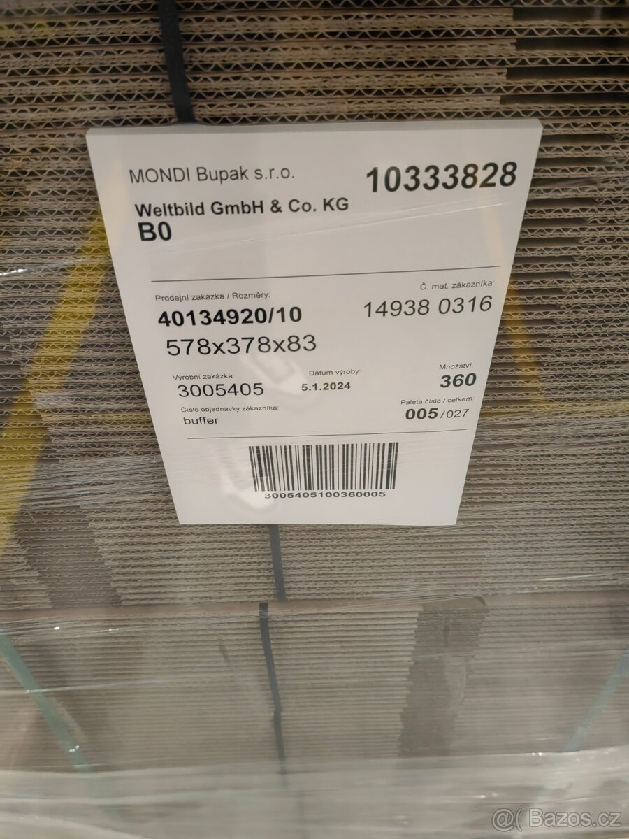 Nové 5 vrstvé kartonové krabice