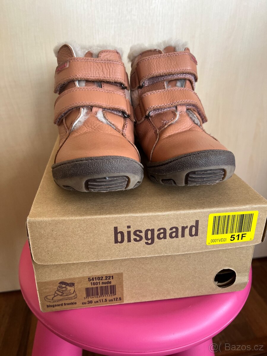 Dívčí kožené zimní boty Bisgaard velikost EU30