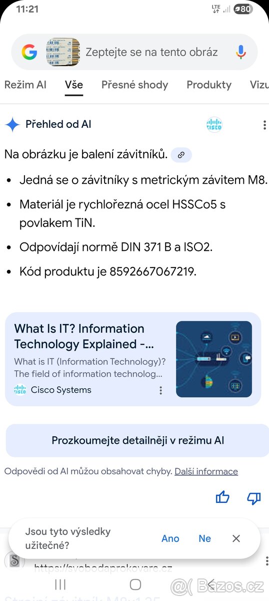 Prodám levne závitníky