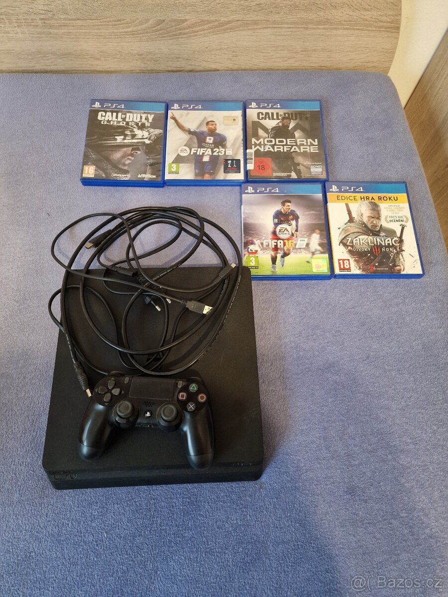 Prodám PS4 Slim (500gb) + 6 her