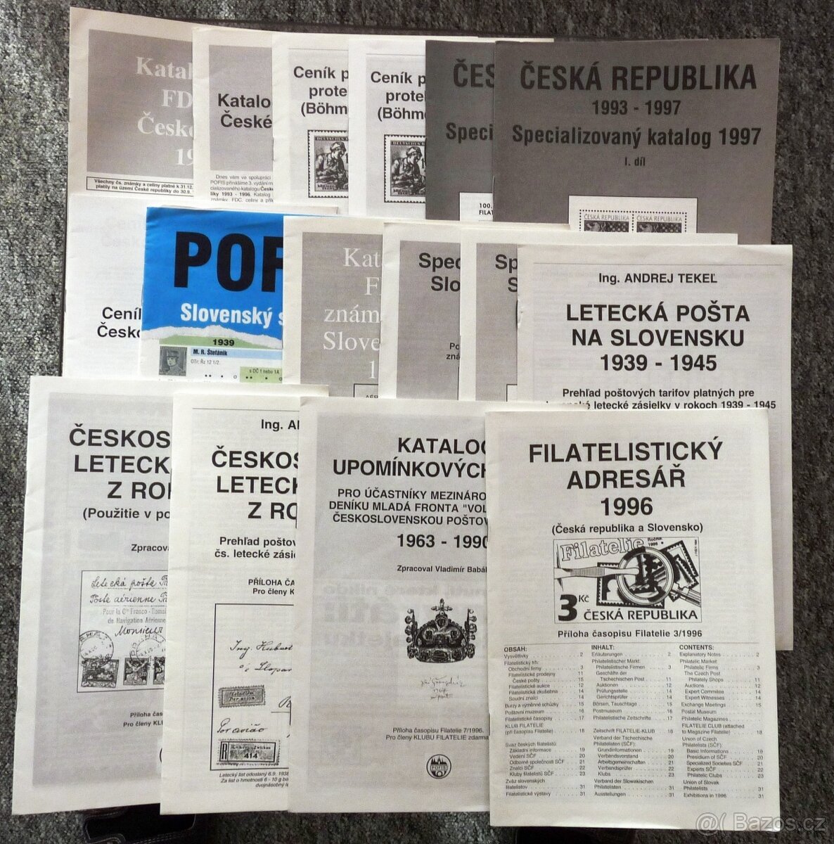 Prodám katalogy známek, celin,...viz. seznam