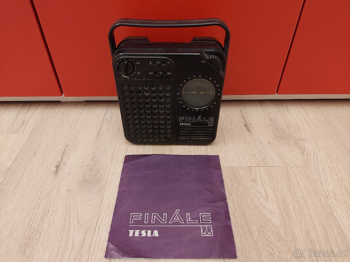 Retro rádio Tesla Finále 2834B + orig. manuál